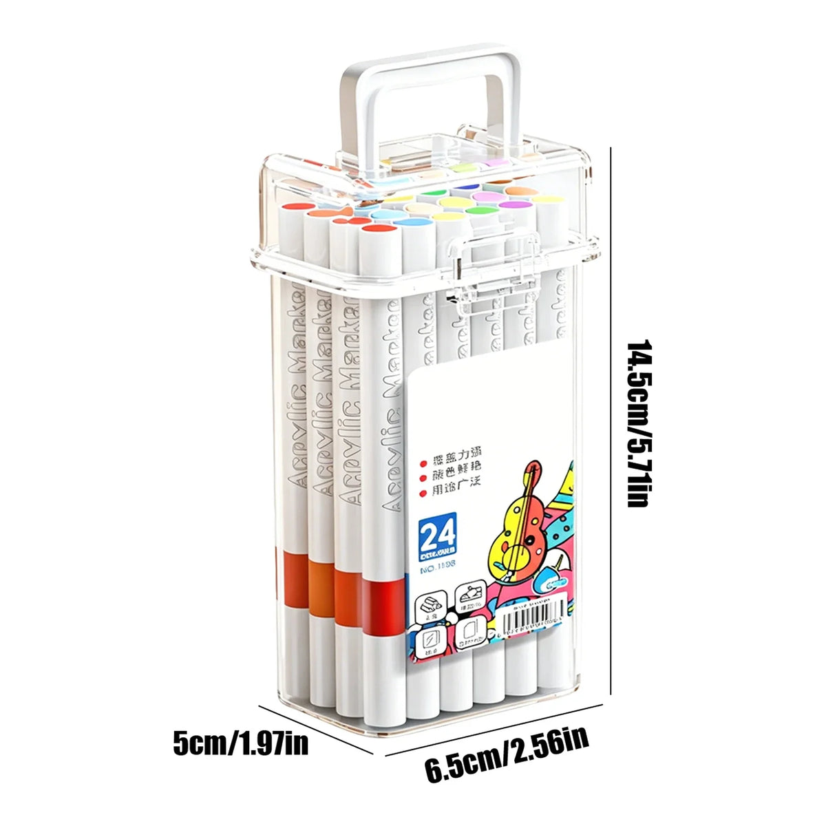 Washable Acrylic Markers for Artists, Kids & Scenery Drawing Acrylic Art Markers Qme