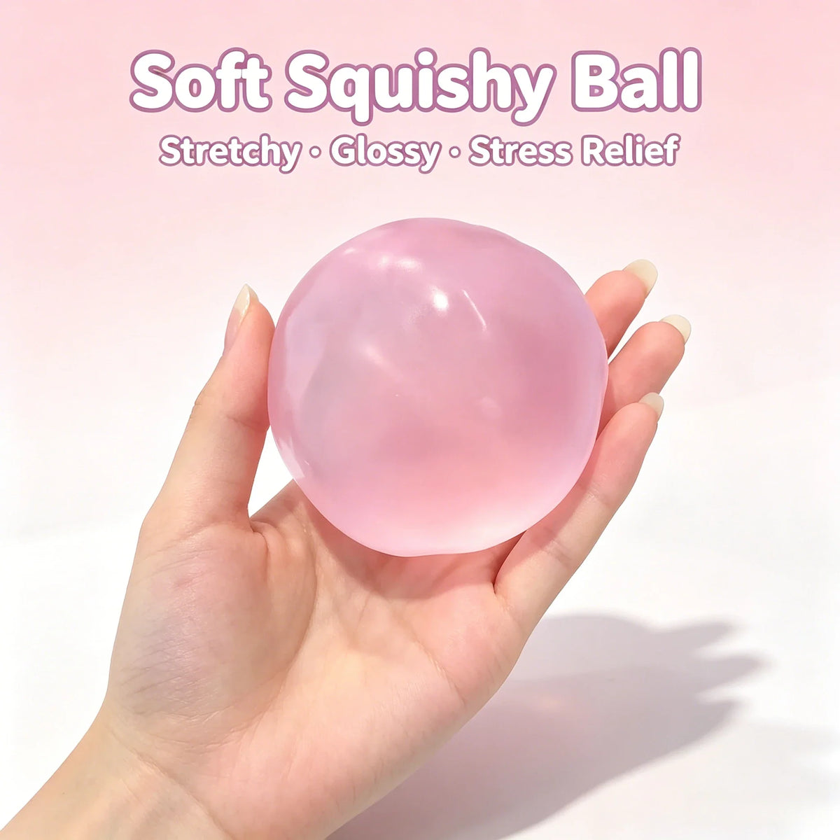 Maltose Mochi Squishy Fidget Toy – Soft TPR Sensory Ball Squishy Fidget Toy Qme