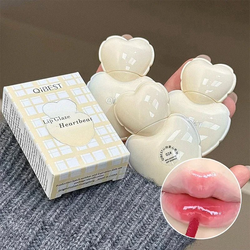 QIBEST 4-Color Mirror Lip Gloss Jelly Hydrating Lip Glaze Hydrating Lip Gloss Qme