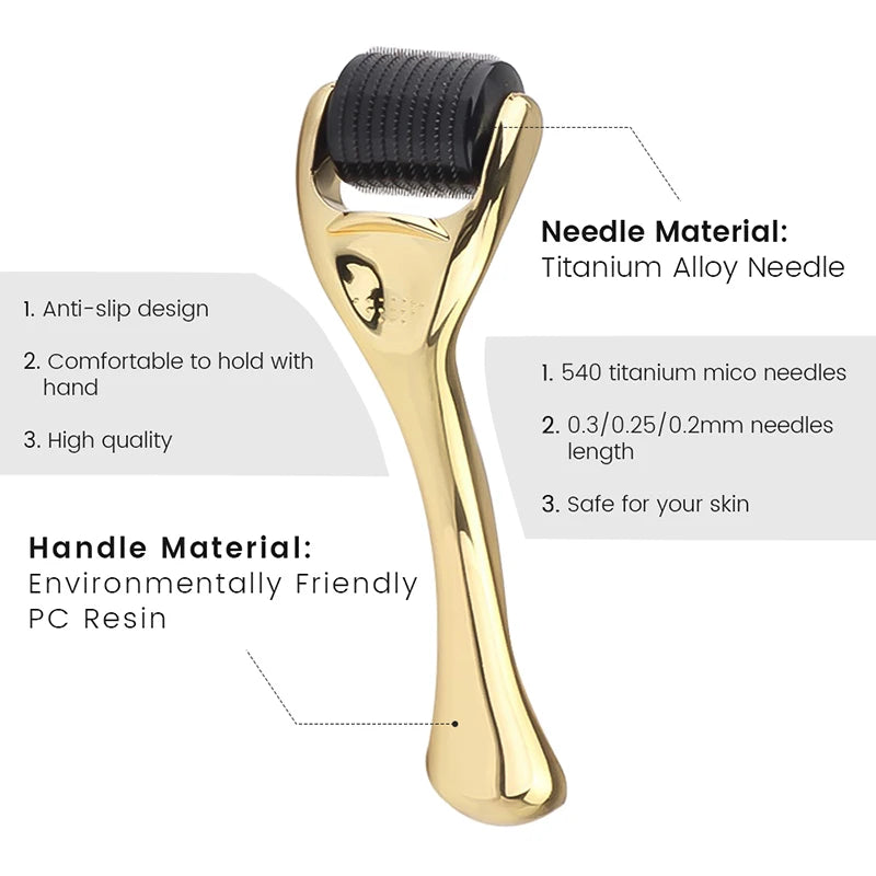 DRS 540 Titanium Derma Roller – Microneedle Face Roller Derma Roller Qst