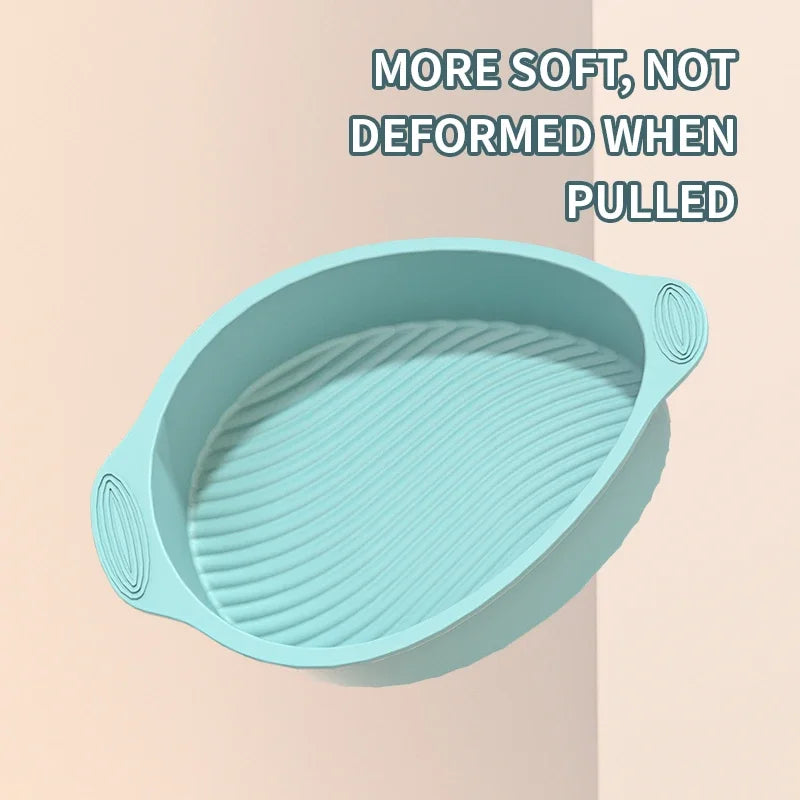 Non-Stick Silicone Fluted Tube Cake Pan | 3D Bundt Mold Silicone Cake Mold Qme