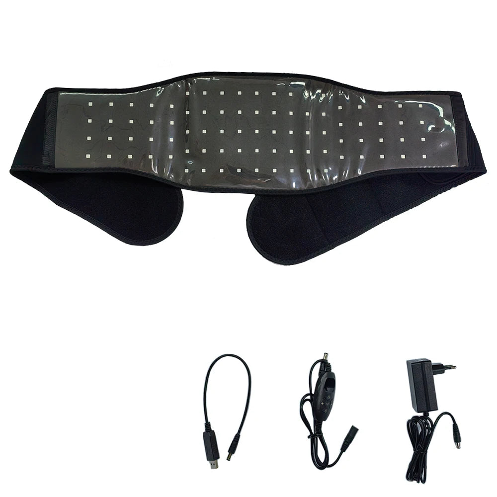 Red Infrared Light Therapy Belt 660nm 850nm – Body Wrap Timer Light Therapy Belt Qst 85 Leds Belt