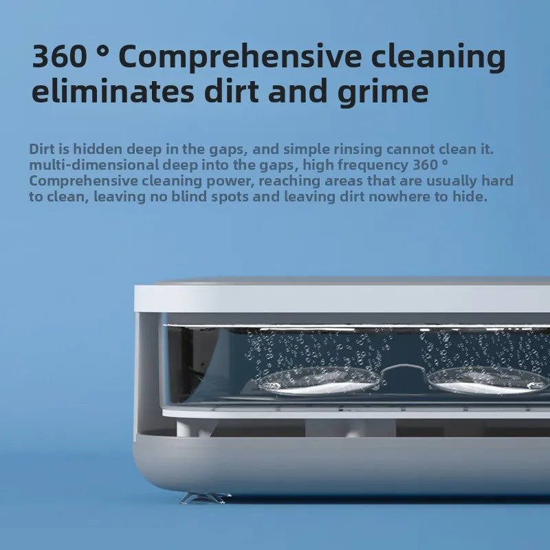 Ultrasonic Glasses & Jewelry Cleaner – USB Rechargeable Machine Ultrasonic Cleaner Qme