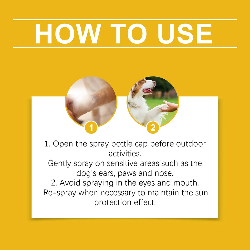 Dog Sunscreen Spray – UV Protection for Pets | Gentle Formula Pet Sunscreen Spray Qme