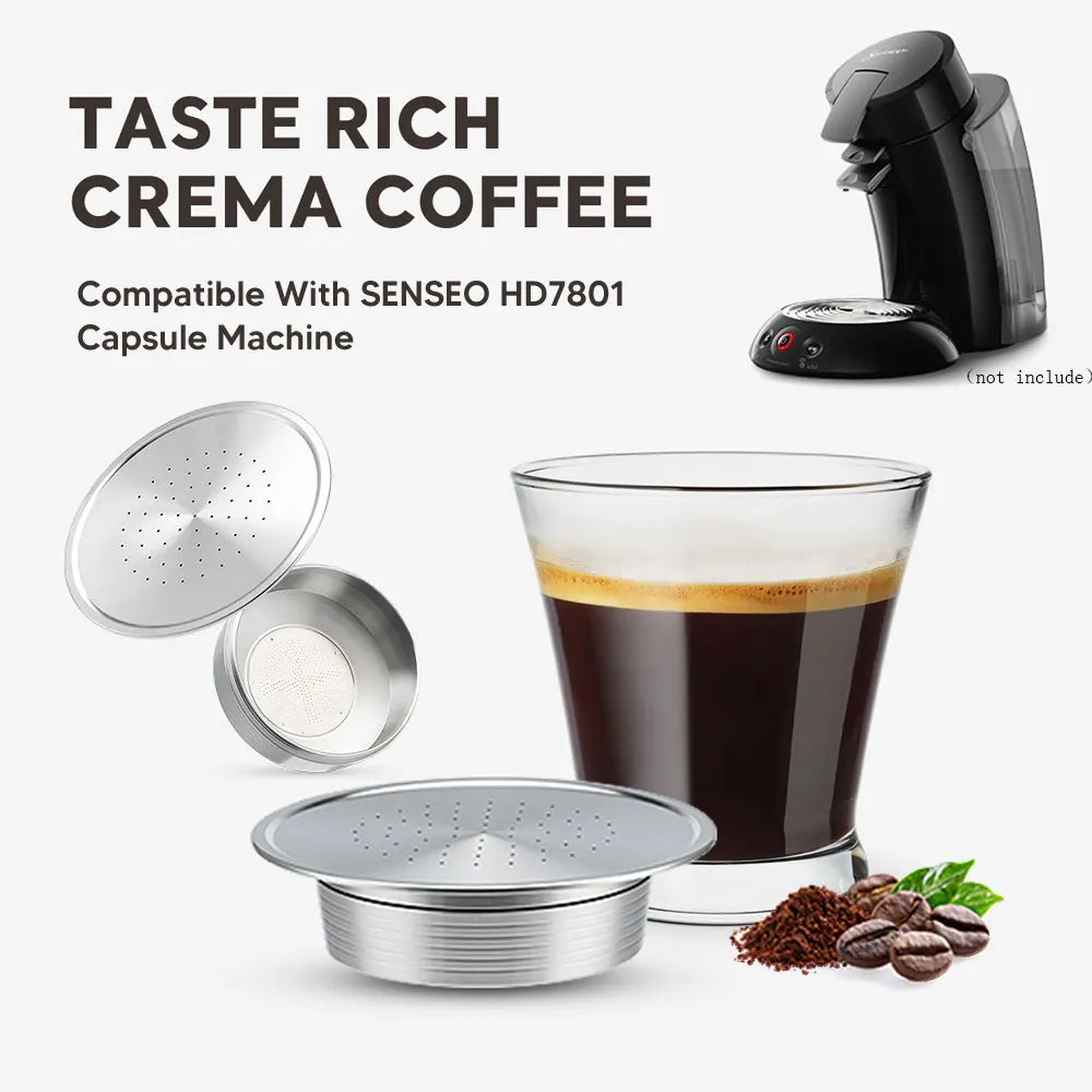 Reusable Stainless Steel Coffee Pods for Senseo HD7801 | Refillable Refillable Coffee Pods Qst