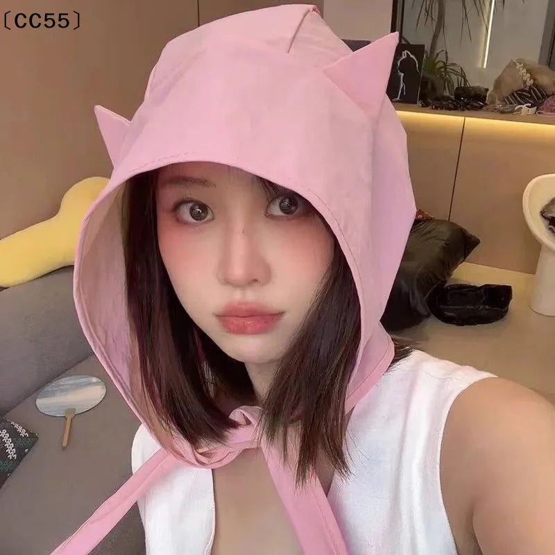 Cat Ear Bucket Hat – Women's Quick-Dry Sun Protection Hat Bucket Sun Hat Qst