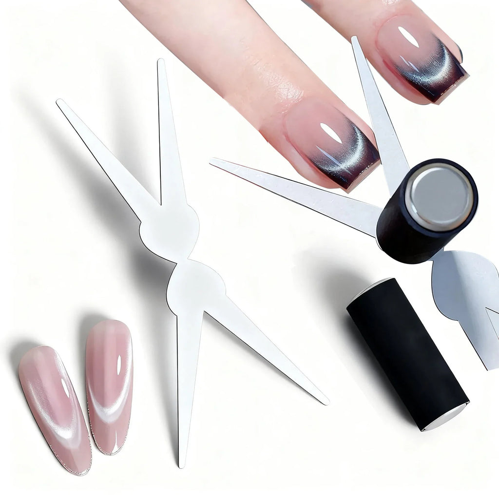 Double-Head Cat Eye Nail Art Magnet Rod | French & V-Shape Nail Art Magnet Tool Qme