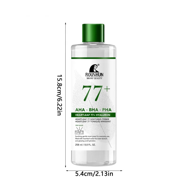 ROUSHUN AHA BHA PHA 77+ Toner 258ml – Hydrating Facial Water Facial Toner Qst