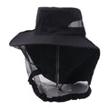 Foldable Wide Brim Insect Net Hat – Mosquito & Bug Cover Insect Net Hat Qme Black