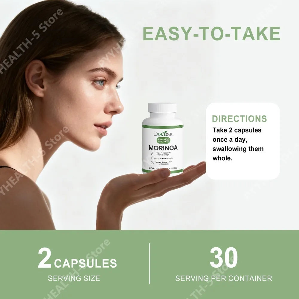 Moringa Joint Capsules – Turmeric, Zinc & Magnesium | 60ct Joint Support Supplement Qst