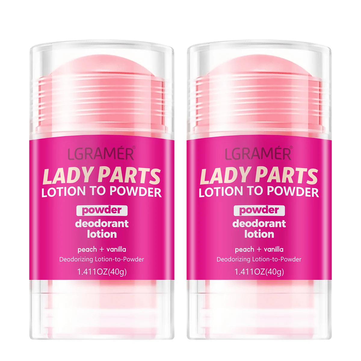 YOUNGCOME Peach Vanilla Women's Deodorant Stick | Long-Lasting Deodorant Stick Qst 2pcs