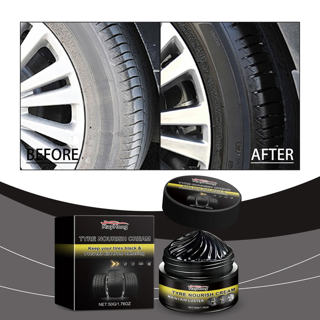 Car Tire & Wheel Retreading Wax – Polish & Long Protection Tire & Rim Wax Qst