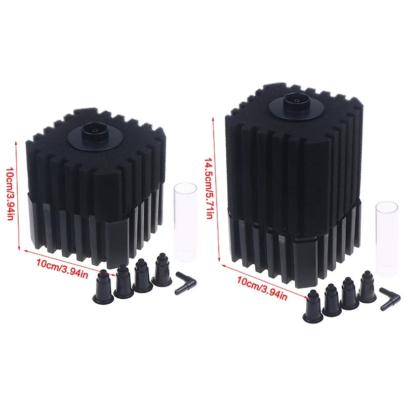 Biochemical Sponge Filter with Media Ball – Large Aquarium Filter Aquarium Sponge Filter Qme