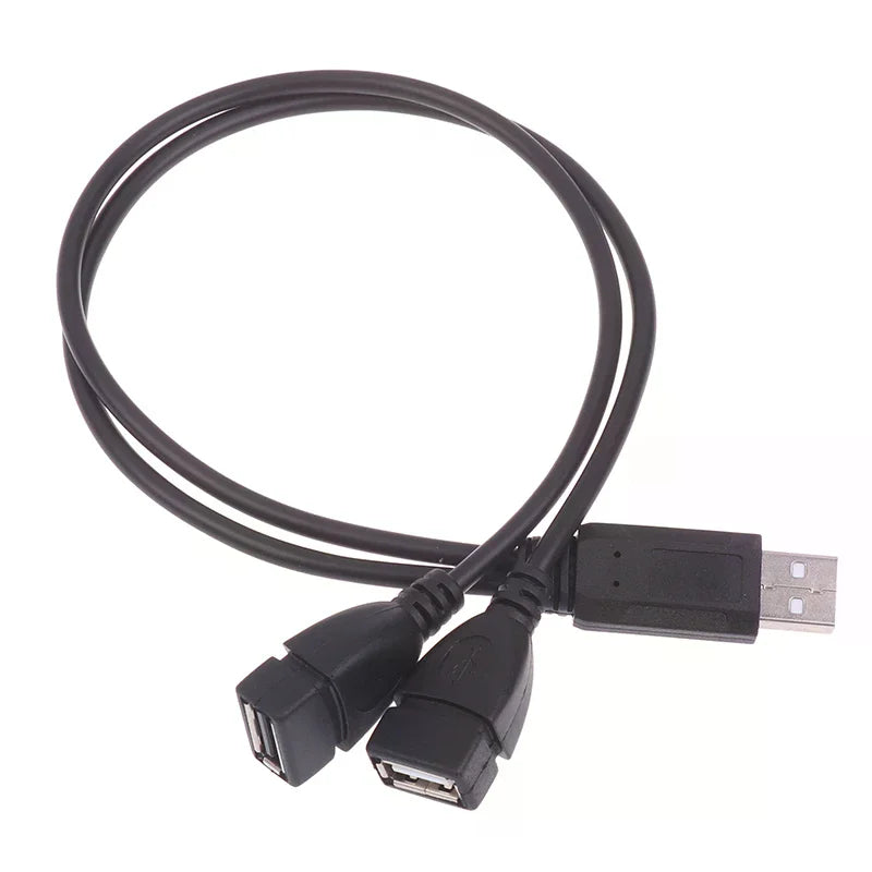 USB Cable Splitter 1 Male to 2 Female – Charge & Data Cord USB Splitter Cable Qme