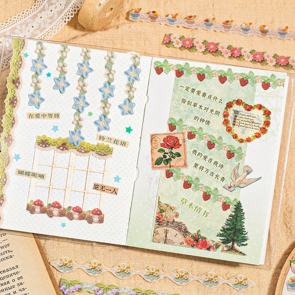TIANZI Monogatari Cute Aesthetic Stickers for Junk Journaling Decorative Stickers Qme