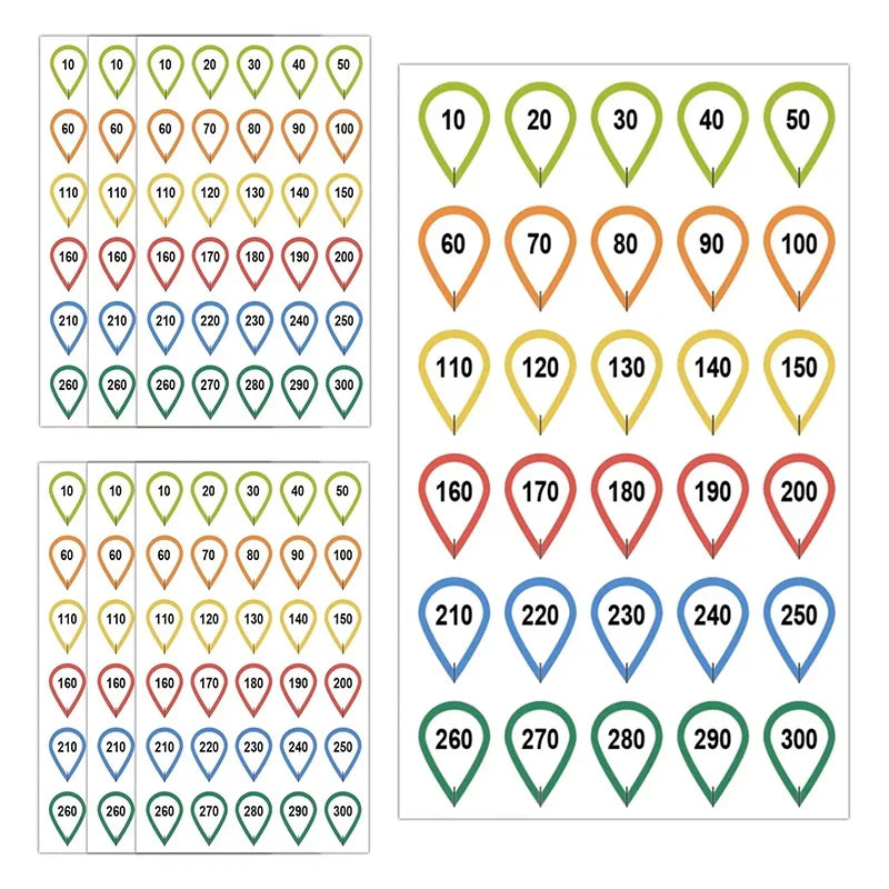 Rifle Scope Turret Dope Sticker Tags – 10 Sheets | Qme Scope Turret Stickers Qme 1set