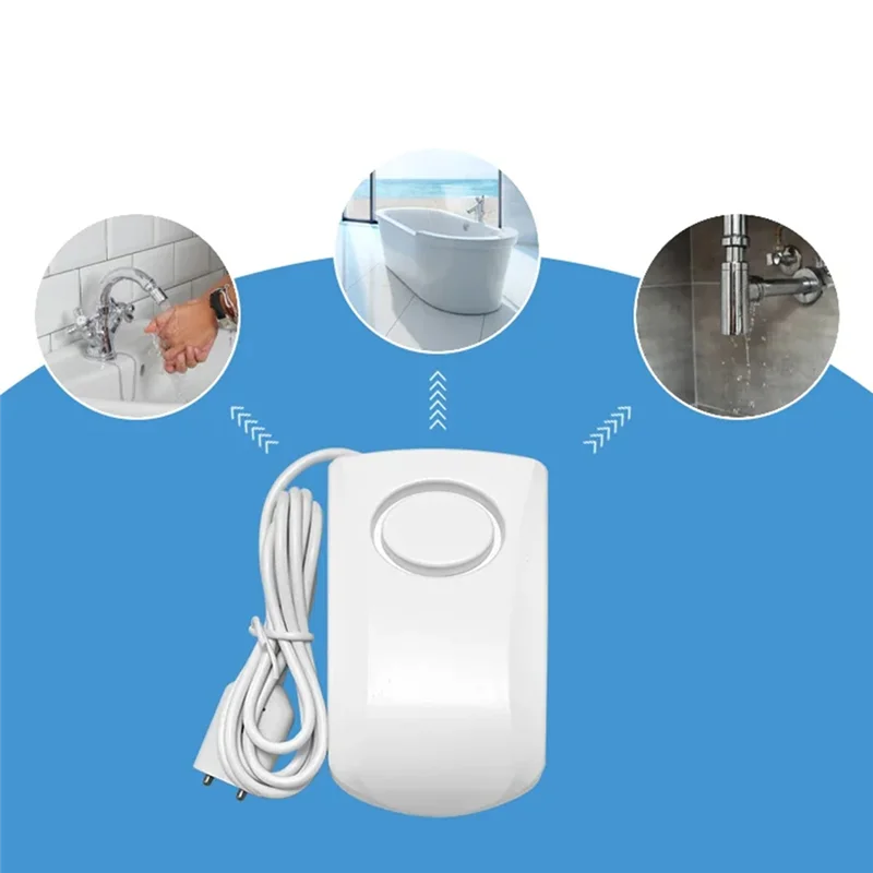 130dB Standalone Water Leak Sensor Detector – Flood Alarm Water Leak Detector Qme