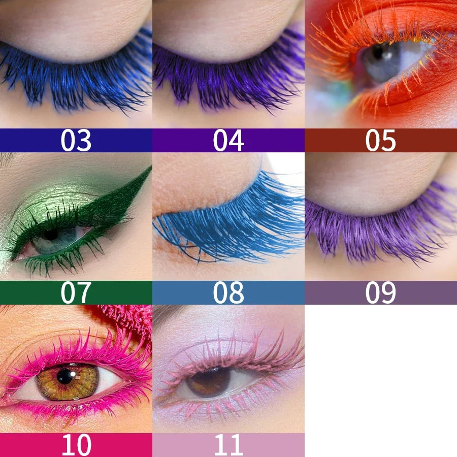 Waterproof Curling Mascara – Thick & Long-Lasting | 9 Colors Waterproof Mascara Qme