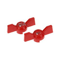 Aluminum Butterfly Handle Ball Valve Wrench – Red, 2-Pack Valve Wrench Handle Qme 10x6MM Hole