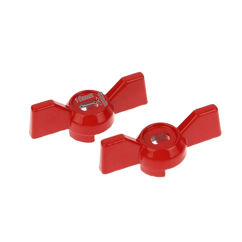Aluminum Butterfly Handle Ball Valve Wrench – Red, 2-Pack Valve Wrench Handle Qme 10x6MM Hole