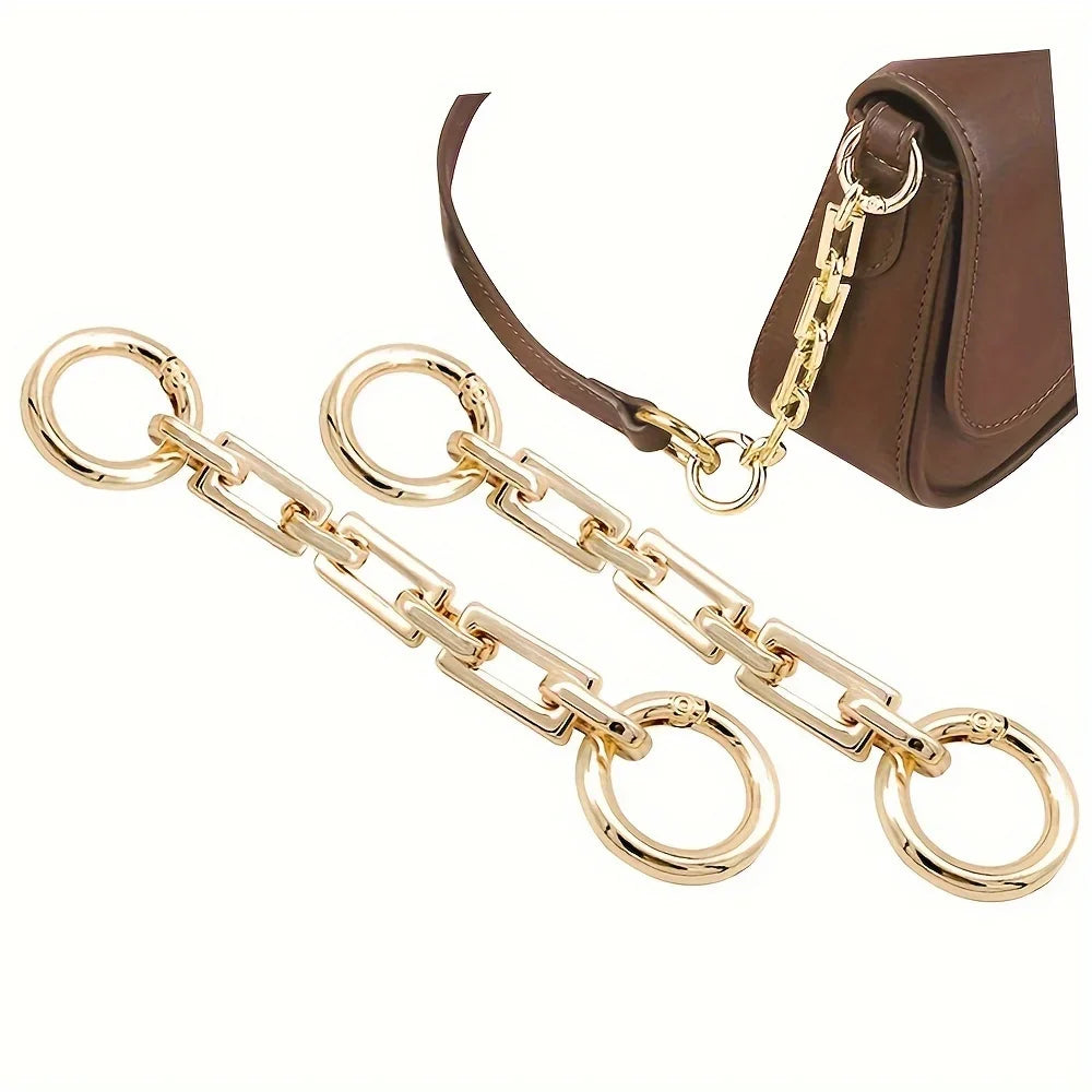 Replacement Chain Bag Strap Extender with Pendant – 2 Pack Bag Strap Extender Qme