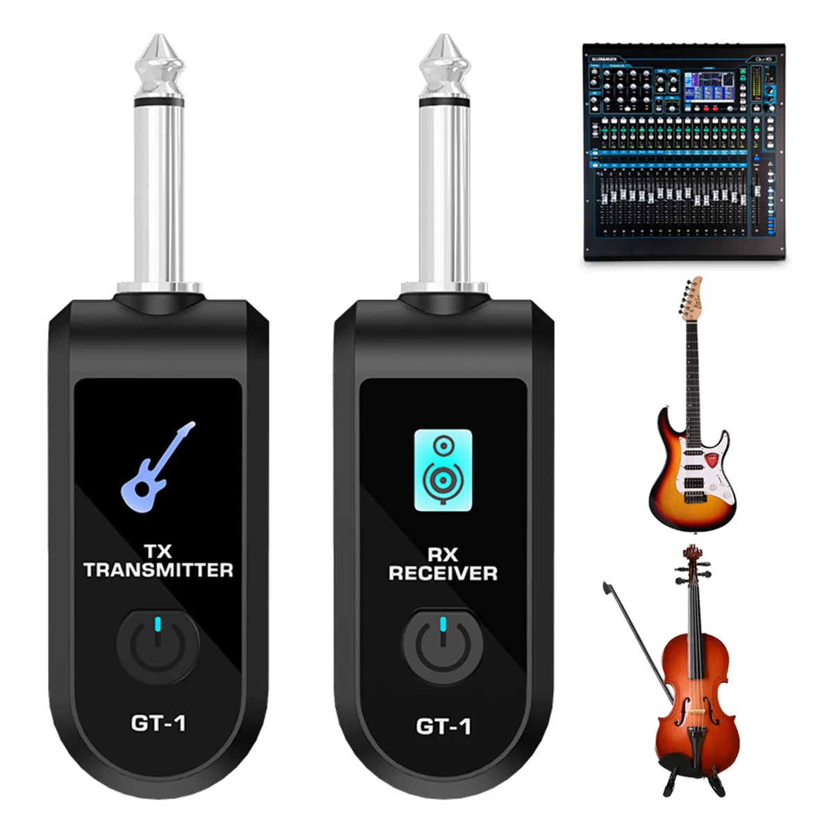 Wireless Guitar Transmitter & Receiver | 2.4G HD Audio | Qme Wireless Guitar System Qme