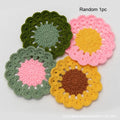 Crochet Flower Coasters – Table Protection & Home Decor Decorative Coasters Qme Random 1pc
