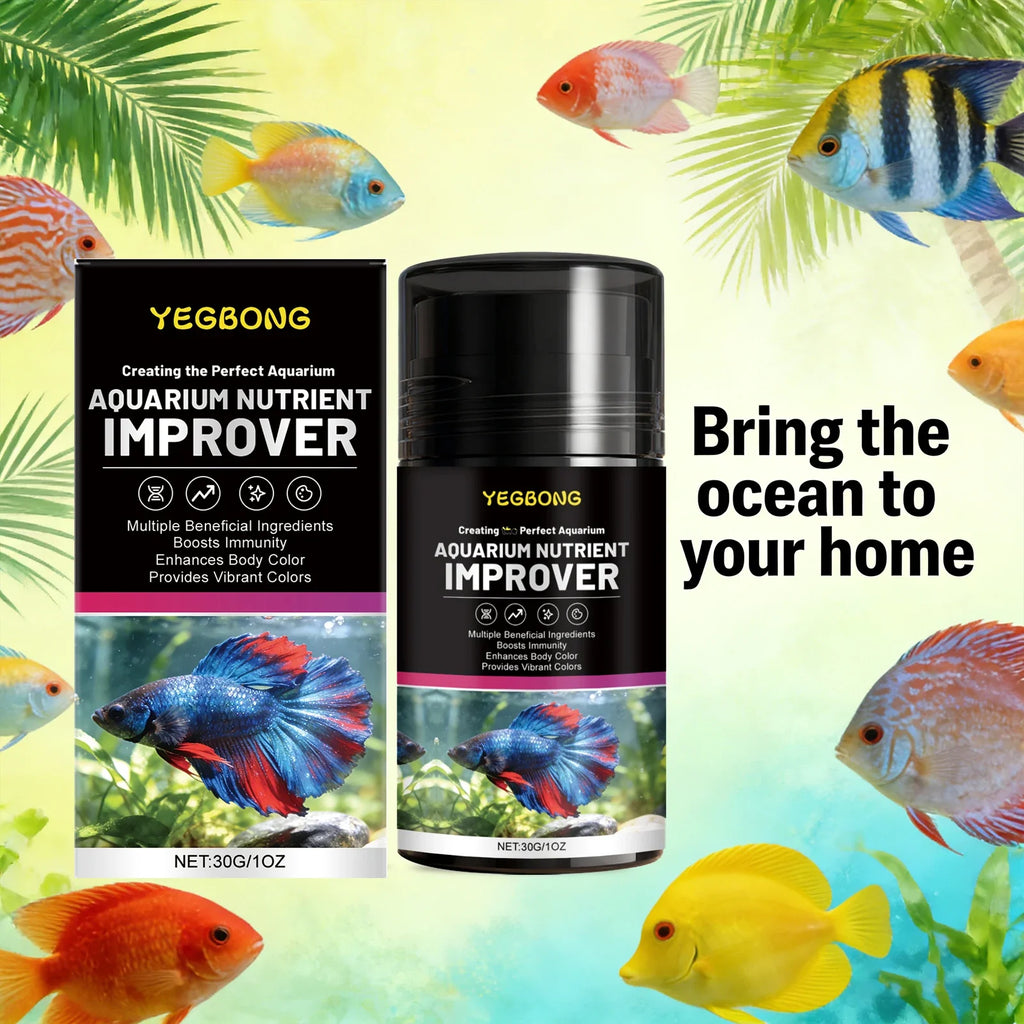 Natural Aquarium Nutrient Supplement – Fish Growth & Color Boost Aquarium Fish Supplement Qme