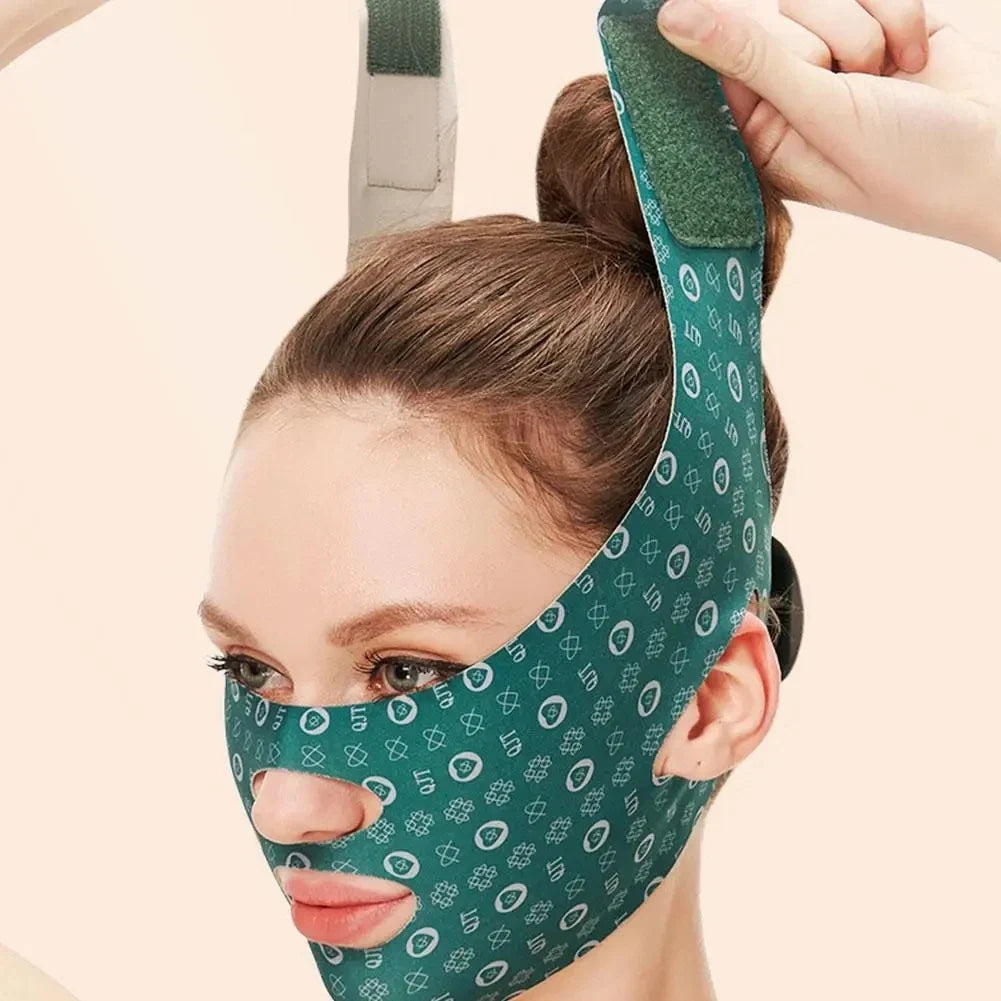 Adjustable V-Shape Face Lifting Bandage | Chin Sculpting Wrap Face Lifting Wrap Qme