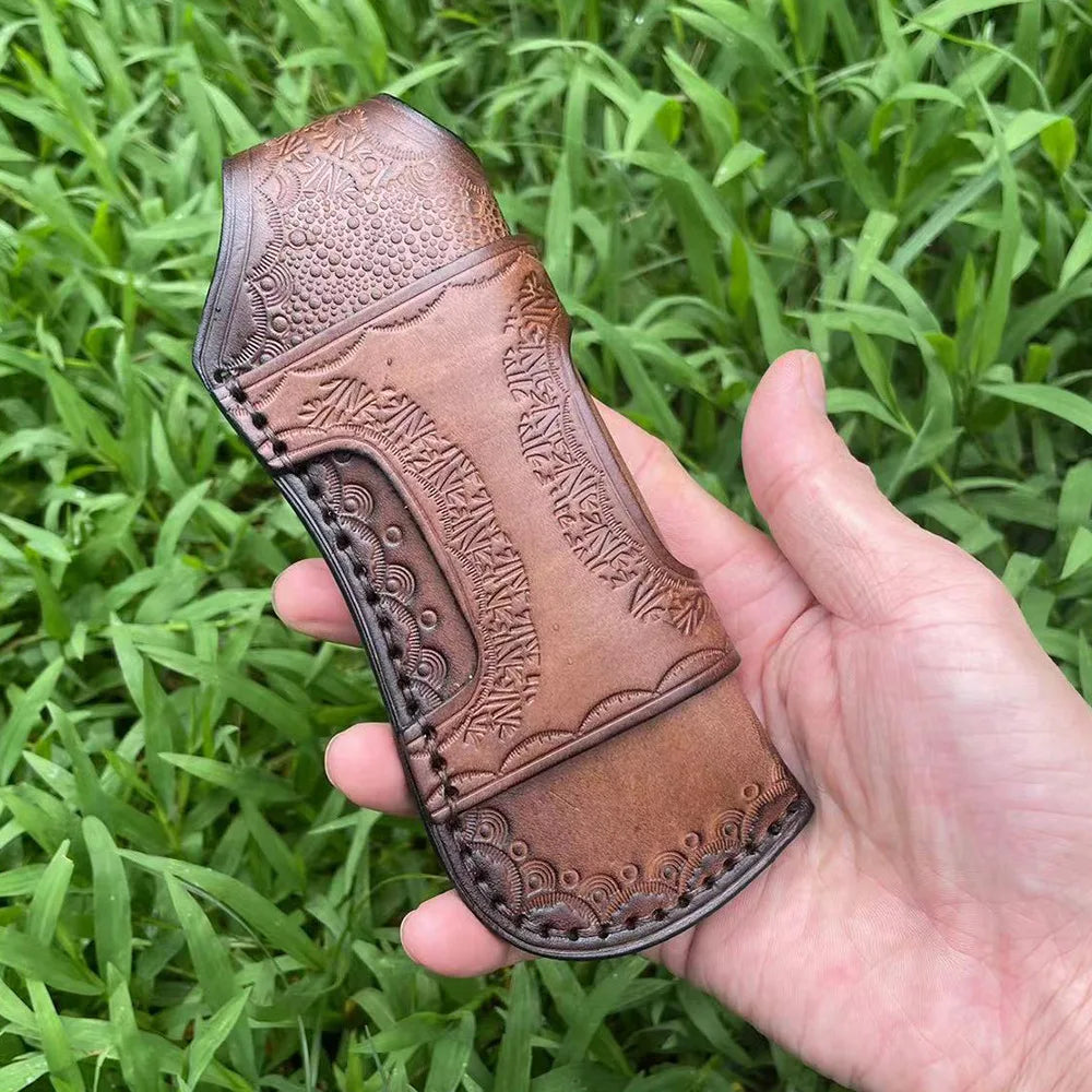 Swayboo Large Leather Knife Scabbard – Universal Folding Sheath Leather Knife Sheath Qst