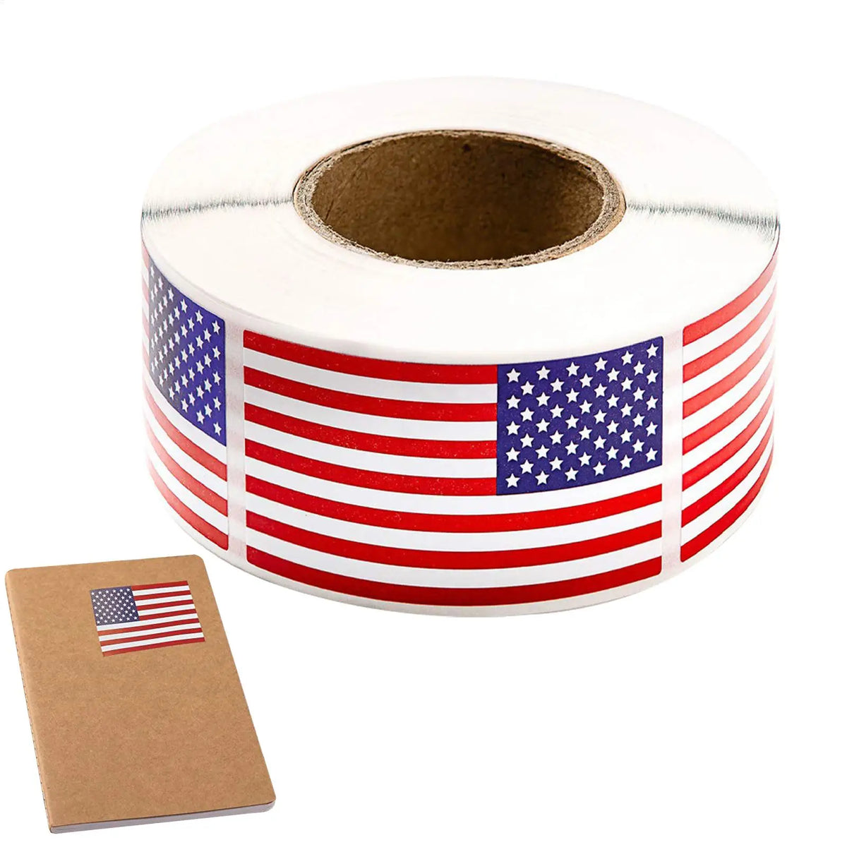 American Flag Car Decals – 2x2 in, 250 Per Roll | Patriotic Patriotic Car Decals Qme