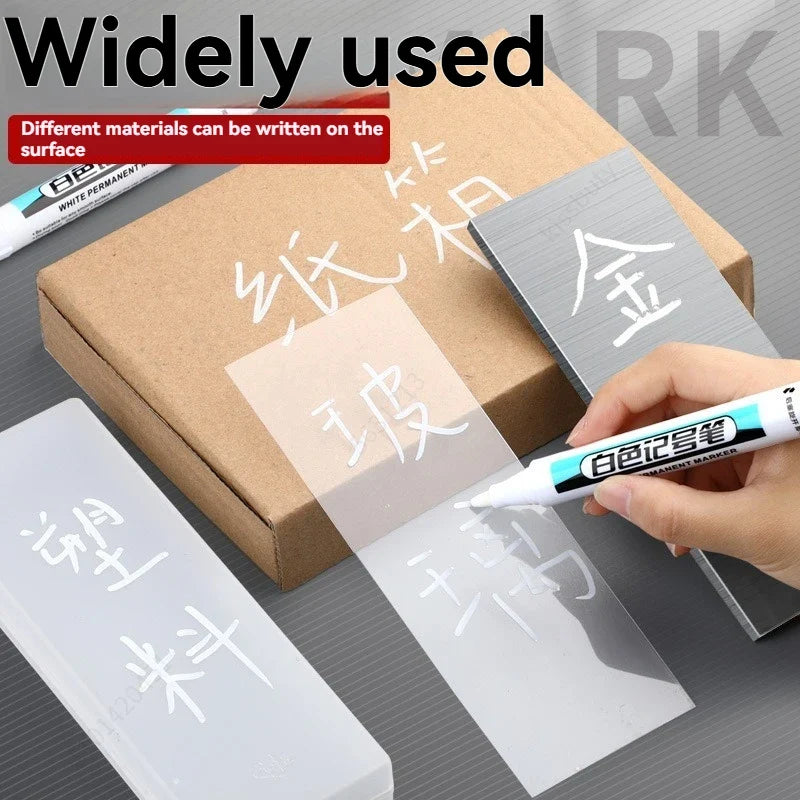 White Permanent Paint Marker Pens | 0.7mm Waterproof Tip Paint Marker Pens Qme
