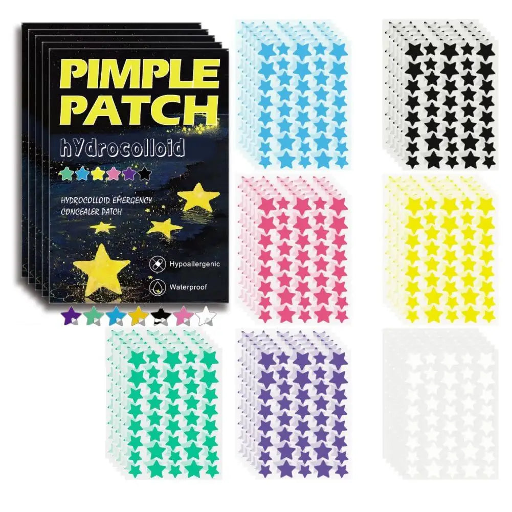 Hydrocolloid Acne Patches – Round & Star-Shaped Facial Stickers Acne Patches Qme E CN