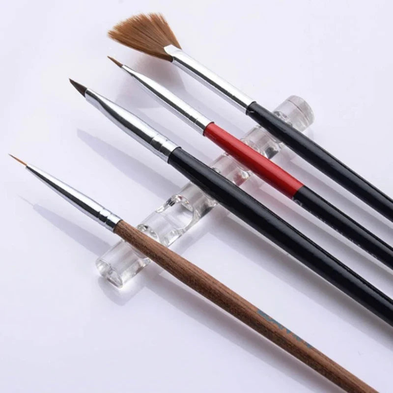 5-Grid Nail Brush Holder Stand – Salon Pen & Tool Organizer Nail Brush Holder Qme