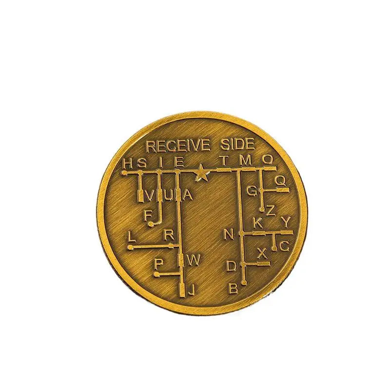 Morse Code Training Coin – Commemorative Badge for Radio Fans Morse Code Training Coin Qme
