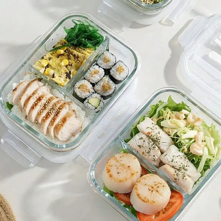 Glass Food Storage Container with Lid – Meal Prep & Dishwasher Safe Glass Food Container Qme