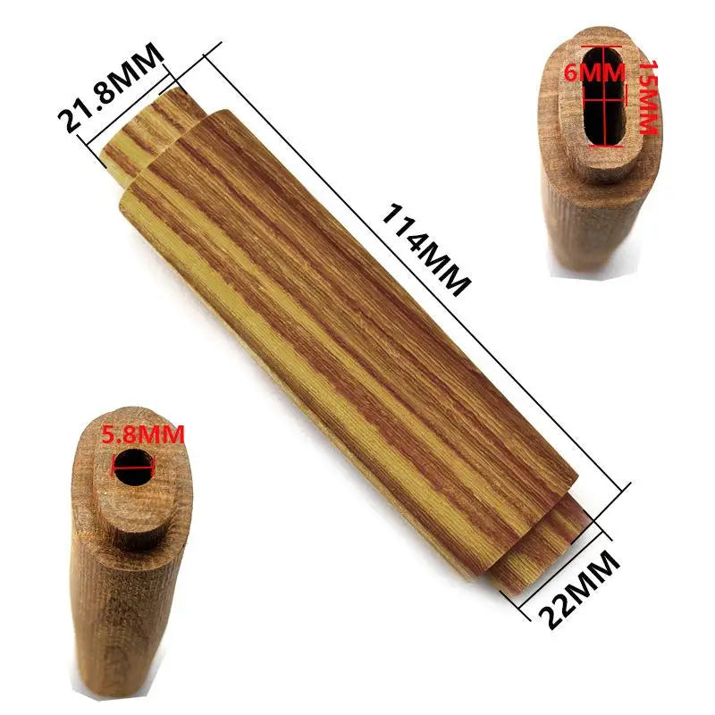 Wood Bowie Knife Handle with Steel Guard – DIY Knife Making Knife Handle Blank Qst