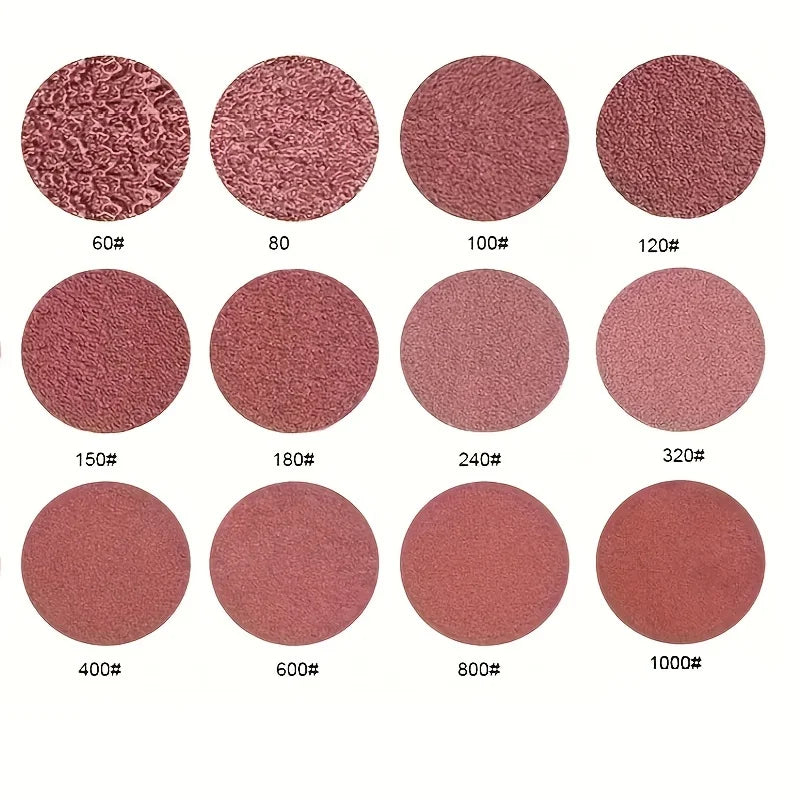 8-Hole Self-Adhesive Flocked Sandpaper Sheets – Assorted Grits Sanding Sheets Qme
