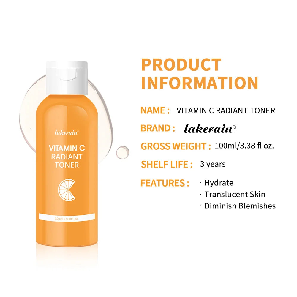 Lakerain Vitamin C Hydrating Toner – Natural Moisturizing Vitamin C Toner Qst
