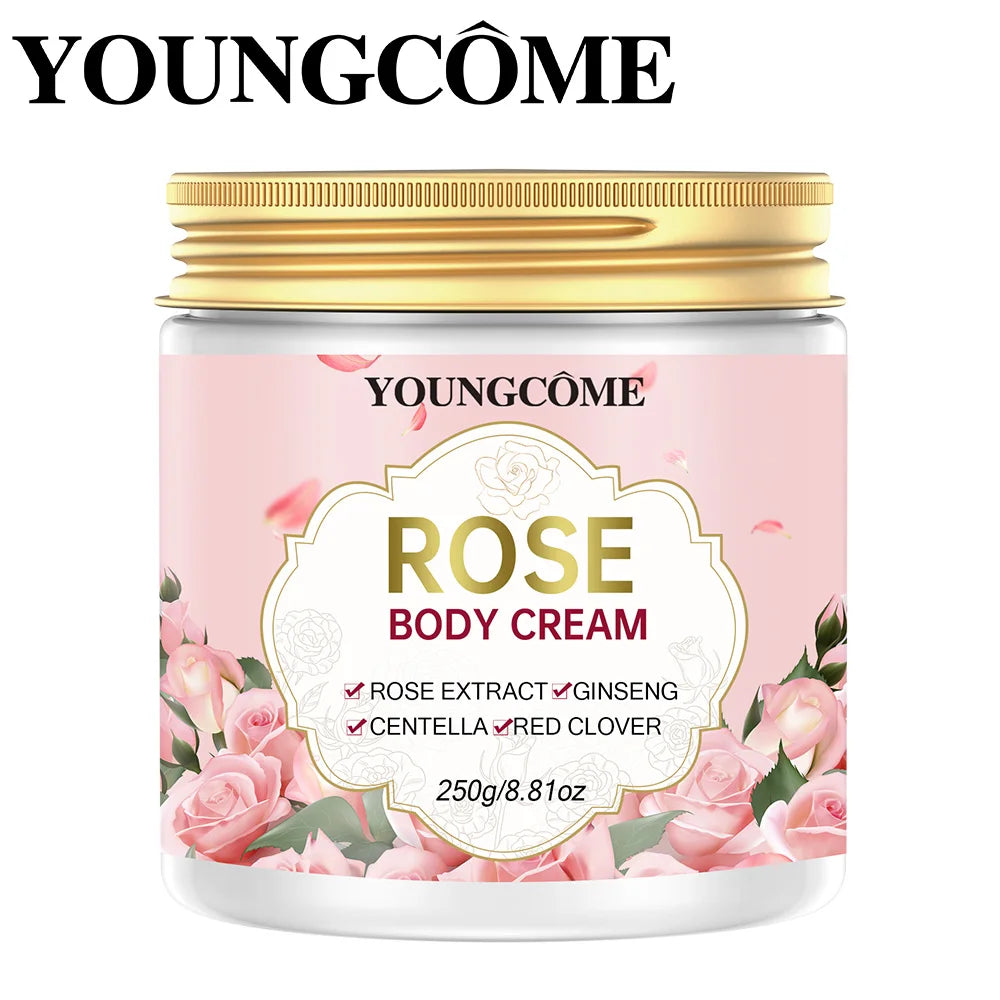 YOUNGCOME Rose Body Brightening Cream – Even Skin Tone Body Brightening Cream Qst
