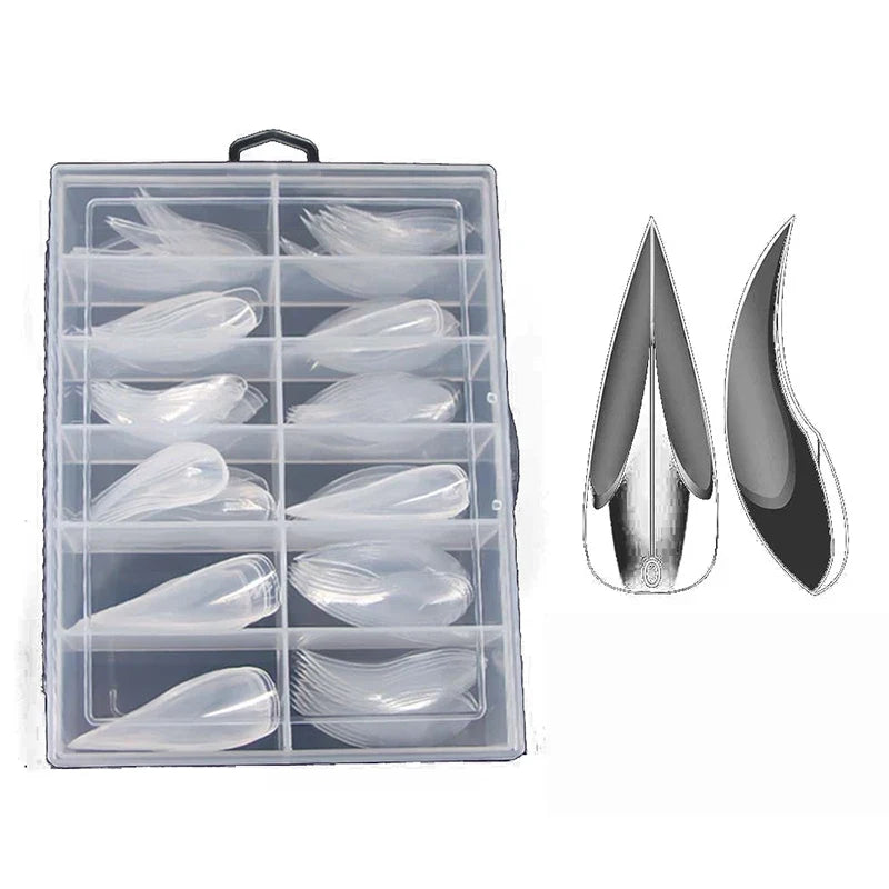 3D Eagle Claw Stiletto Nail Molds – 120pc Nail Extensions Nail Extension Molds Qme