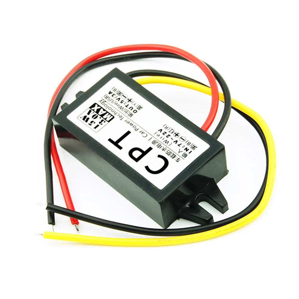 12V to 5V DC Converter 3A 15W Car Voltage Reducer | Qme Car Voltage Converter Qme