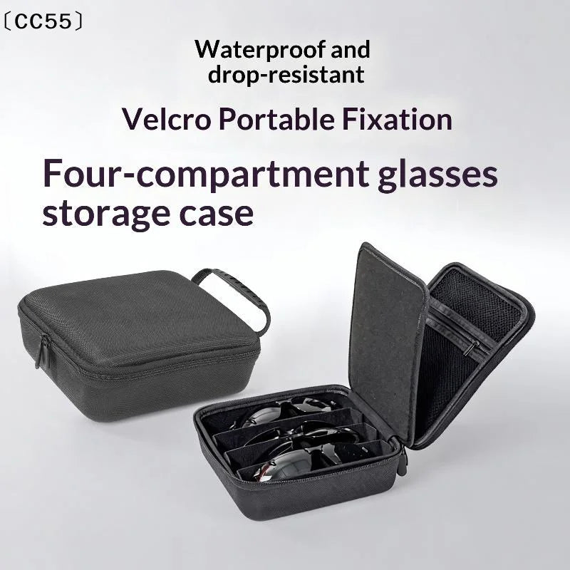 Travel Sunglasses Organizer Bag – 4/6/7/8 Grid EVA Case Sunglasses Organizer Bag Qst