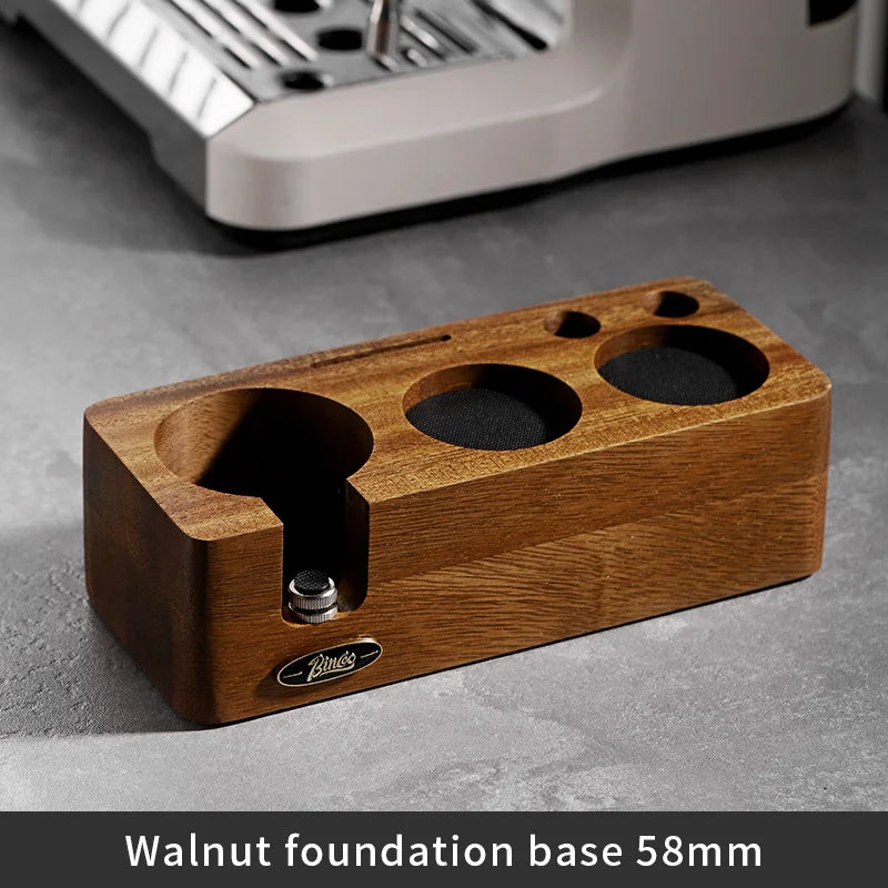 Bincoo Walnut Coffee Tamper & Distributor Set 51mm 58mm Espresso Tamper Set Qst 58mm walnut base China Mainland