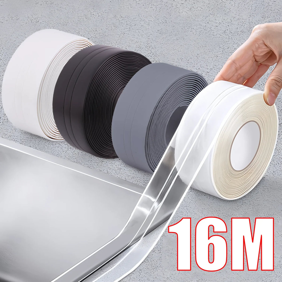 Waterproof PVC Self-Adhesive Sealing Tape Strip – Kitchen & Bath Sealing Tape Strip Qme
