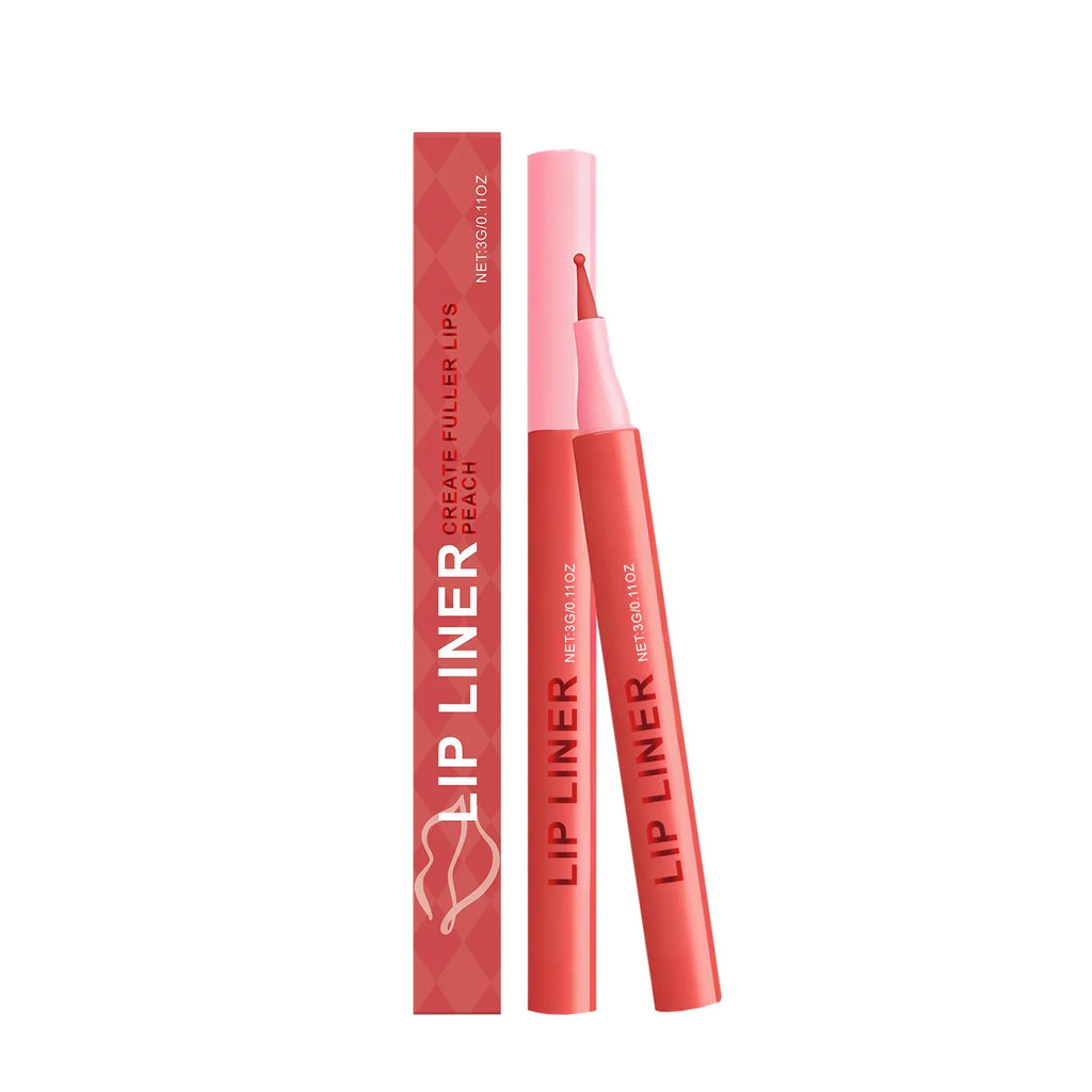 Waterproof Matte Lip Liner Pencil – Smudge-Proof, 6 Shades Lip Liner Pencil Qme Peach Colored