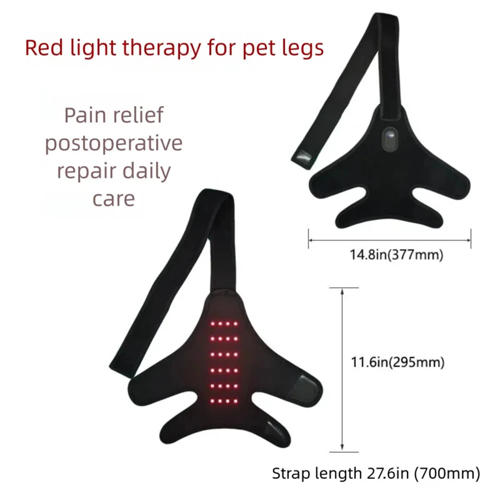 Pet Dog Red Light Therapy Brace 660nm 850nm Hip & Joint Wrap Pet Light Therapy Wrap Qst