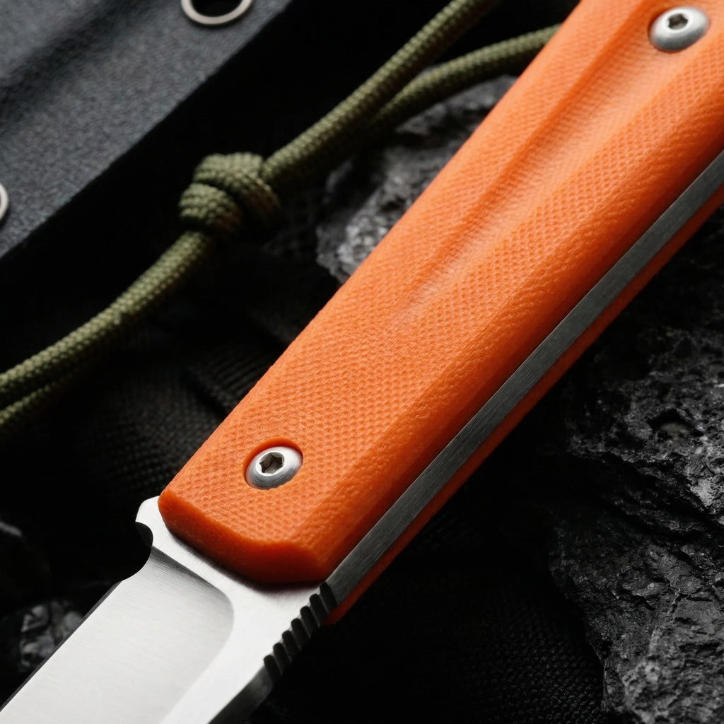 HUANGFU Full Tang Fixed Blade Knife with Sheath | Outdoor EDC Fixed Blade Knife Qst