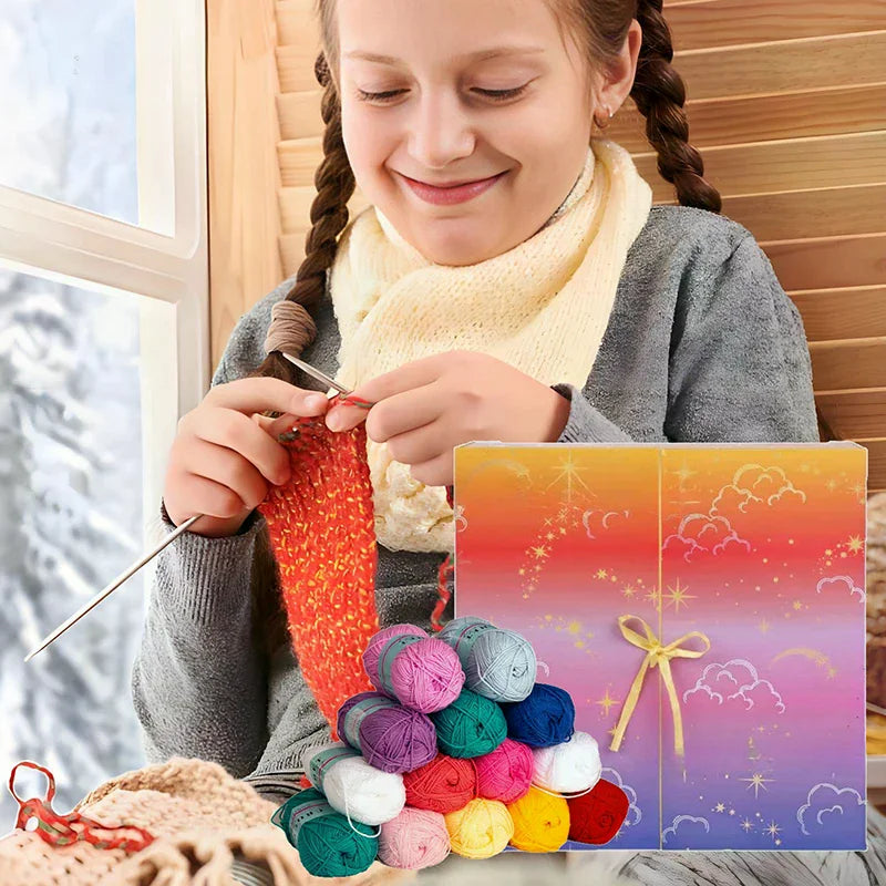 24-Day Crochet Surprise Box – Yarn, Hooks & Accessories Crochet Gift Box Qme