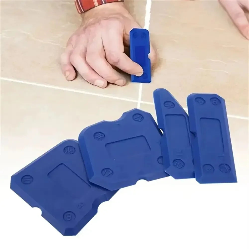 4-Piece Silicone Caulking Tool Set – Professional Sealant Spreader Caulking Tool Set Qme Default Title